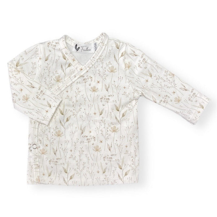 Overslagshirtje naturel bloemen